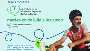 Un vecino de Librilla se plantea recorrer en bici 12.000 km para lograr fondos para la AECC