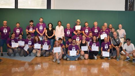 Clausura del Campo de Trabajo de Arqueología con los diplomas