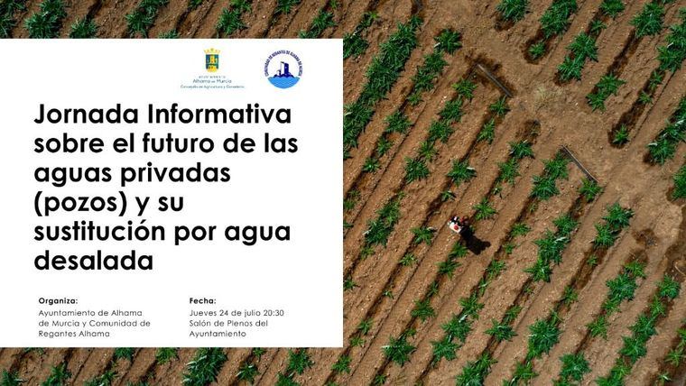 El Ayuntamiento y los Regantes organizan una jornada sobre pozos y agua desalada