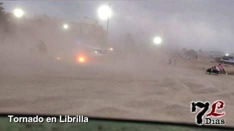 Un tornado y el fuerte viento obligan a suspender la noche de migas en Librilla