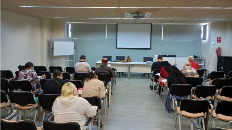 Fotografía de archivo de una formación desarrollada por El Candil en Alhama de Murcia