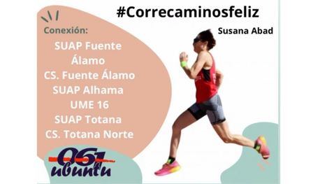 'Correcaminos feliz' llega a Alhama para visibilizar la labor del profesional sanitario