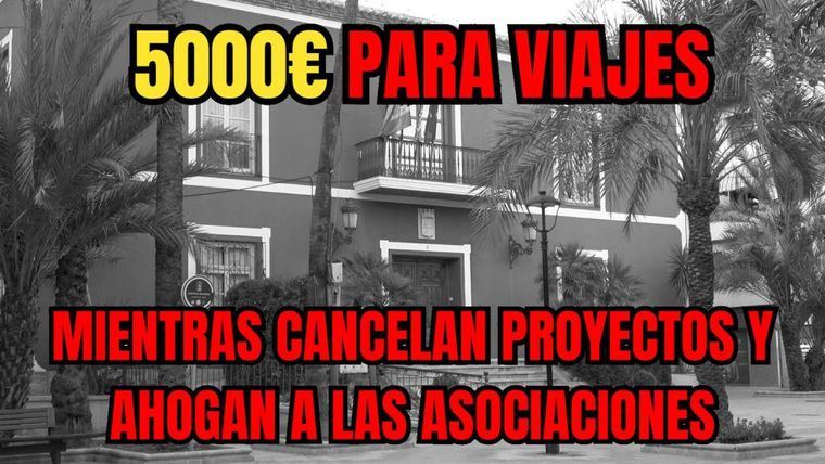 PP:Caprichos del PSOE, 150.000 € desviados y 5.000 € en viajes