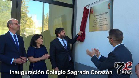 López Miras inaugura el colegio S. Corazón, con capacidad para más de 800 alumnos