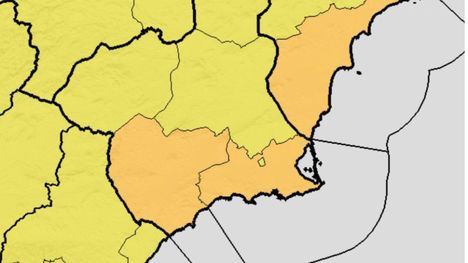 La Aemet eleva la alerta a naranja por lluvias en el Valle del Guadalentín