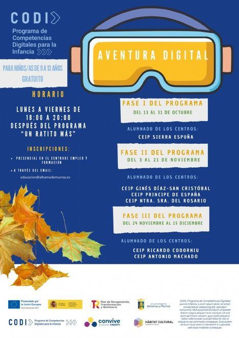 El Ayuntamiento abre la inscripción para el Programa CODI de competencias digitales