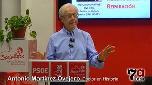 Martínez Ovejero habla en la sede del PSOE de memoria democrática