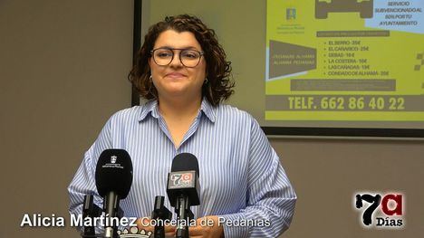 La edil de Pedanías informa del taxi a esos núcleos de población