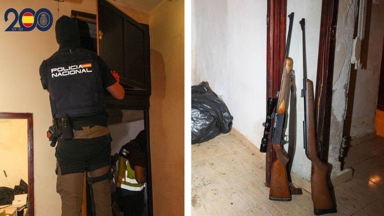 Detenidos en Alhama por detención ilegal, tráfico de drogas y tenencia de armas