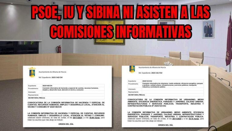 PP: 'PSOE, IU y Sibina ni siquiera acuden a las comisiones informativas'