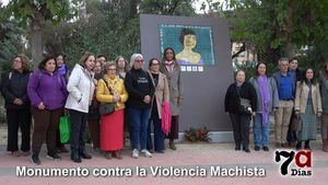Alhama dice 'no' a la violencia machista con un monumento en el Jardín del Palmeral