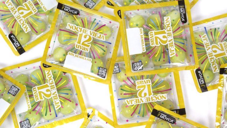 El nuevo packaging permitirá disfrutar de las uvas de Moyca en Nochevieja