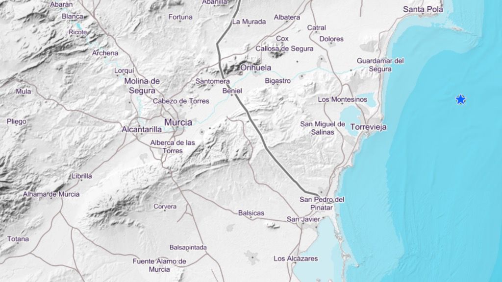 La Región siente un terremoto de 4 grados en el Mediterráneo