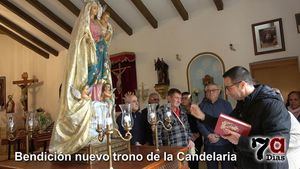 La Candelaria estrena trono, un medio manto y una mantilla corta