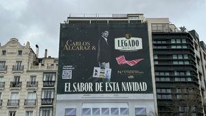 Legado Ibérico instala en Madrid una gran lona para celebrar el 'Sabor de esta Navidad'