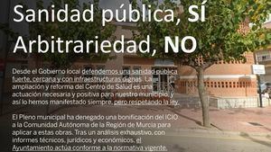 PSOE: "Sanidad pública, sí. Arbitrarieda, no"
