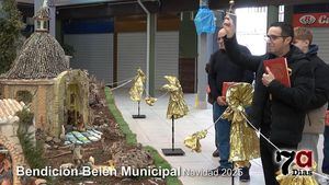 Bendición para el Belén Municipal y gratitud para los voluntarios que lo han instalado
