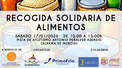 Club Atletismo Alhama y Fundación Primafrio recogen alimentos para Un Poco es Mucho