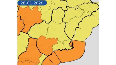 Aviso naranja por viento el miércoles con rachas de más de 100 km/h