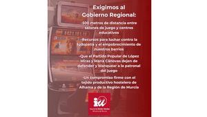 IU: "Exigimos regular la distancia entre casas de apuestas y centros educativos"