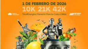Corredores del Club Atletismo Alhama, en la Maratón Murcia