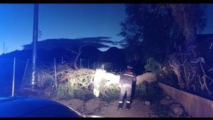 Policía Local de Librilla, con Protección Civil, atiende 14 incidencias por los fuertes vientos