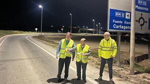 Cambio de luminarias en los enlaces de la RM2 con el Polígono y la autovía a Mazarrón