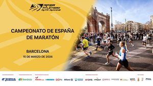 Corredores en Club Atletismo Alhama,en la Maratón de Barcelona