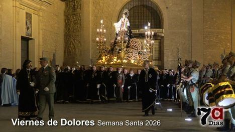 Comienzan en Alhama las procesiones con la solemnidad y emoción del Viernes de Dolores