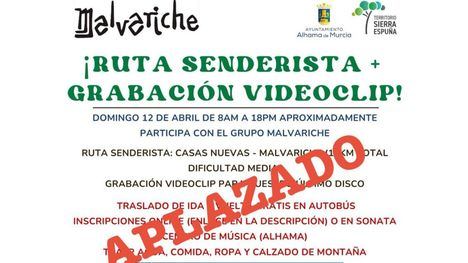 Queda aplazada la ruta senderista organizada por Malvariche