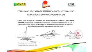 El Club Judo Alhama, centro de referencia para judokas con discapacidad visual