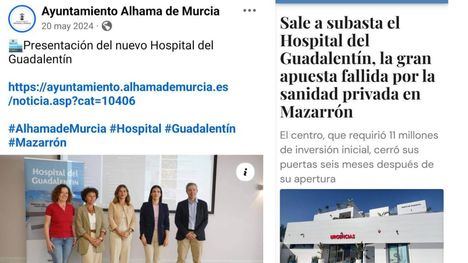 IU: “Crónica de una muerte anunciada; el Hospital Privado del Guadalentín”