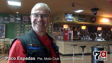 Paco Espadas, historia viva del Moto Club Custom Alhama, cuatro décadas de recuerdos