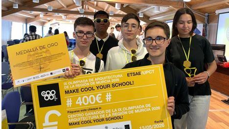 Alumnos del IES Valle de Leiva ganan en la UPCT las Olimpiadas de Arquitectura