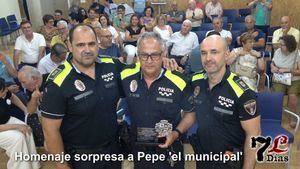 Homenaje a Pepe 'el municipal' de su familia compañeros y amigos
