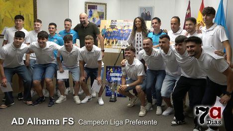 Recibimiento oficial al Alhama FS, ganador de la Liga Preferente de Fútbol Sala