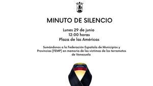 Minuto de silencio en memoria de las víctimas de los terremotos de Venezuela