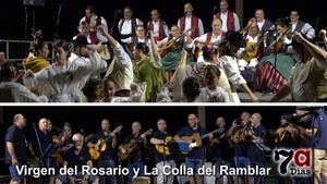 Coros y Danzas Virgen del Rosario y La Colla del Ramblar animan la noche en El Calvario