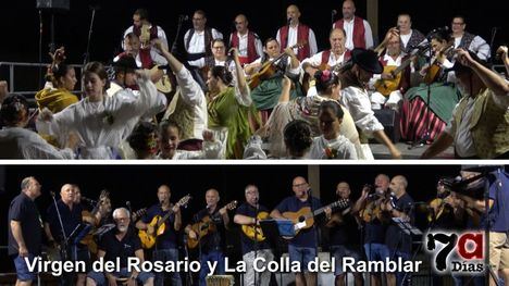 Coros y Danzas Virgen del Rosario y La Colla del Ramblar animan la noche en El Calvario