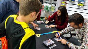 Encuentro de la azulona Carmen Fresneda con sus fans en Fortuna