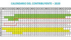 Ya disponible el calendario del contribuyente de 2020