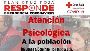 Cruz Roja habilita el servicio de asistencia psicológica