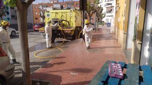 V/F La BRIFOR colabora en la desinfección de calles en Alhama