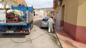 FOTOS La limpieza y desinfección de calles de este viernes