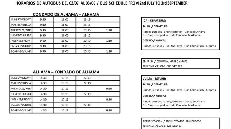 Este lunes arranca la línea gratuita de autobús con el Condado