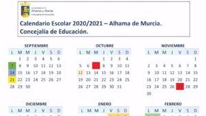 Así queda el calendario escolar al iniciarse el curso el próximo día 14