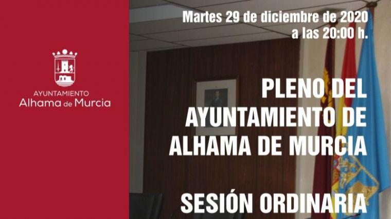 El pleno de Alhama aborda el martes 29 el último pleno del año