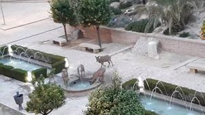 VÍDEO Cabras y arruis, visitantes del Museo de Los Baños