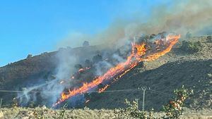 VÍDEO Incendio en la Sierra de Carrascoy cerca de la cantera