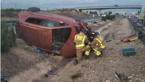 Dos hombres, heridos en un accidente de tráfico en Librilla